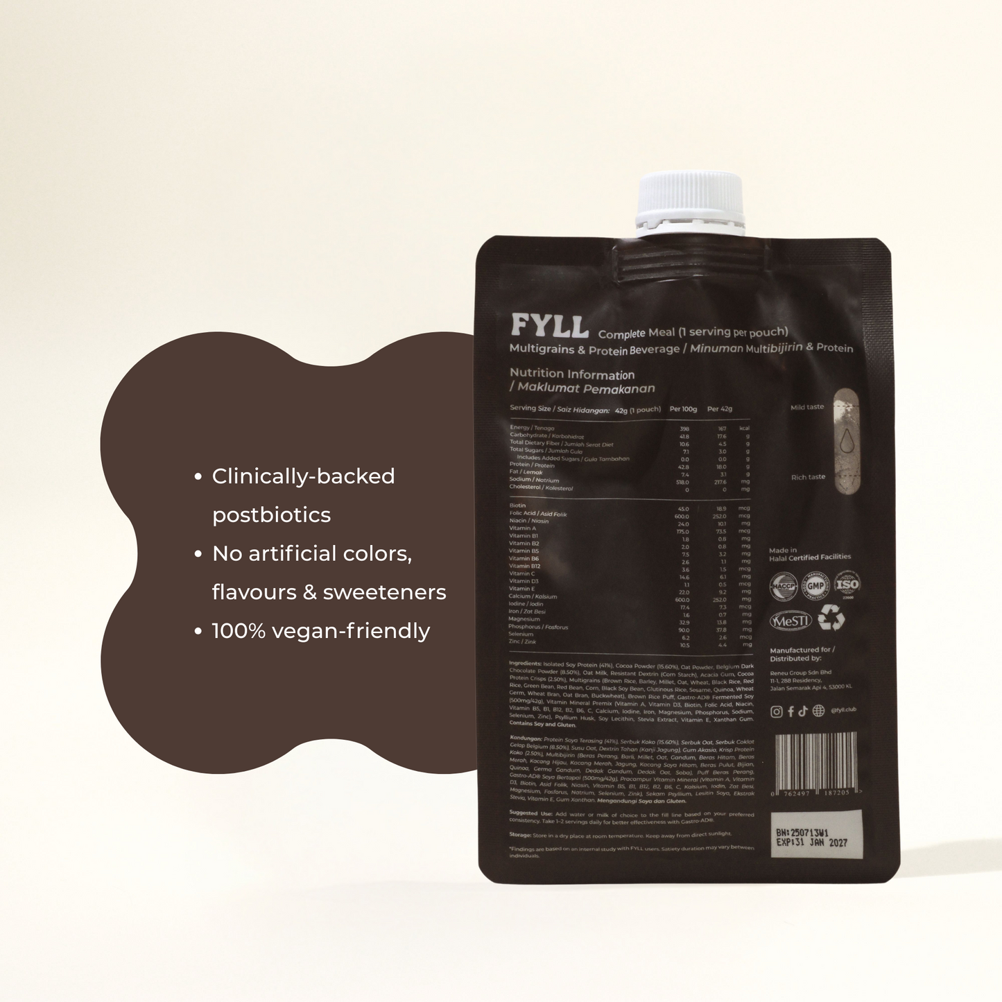 [NOT FOR SALE] FYLL Complete Meal - Dark Chocolate (1 Meal)