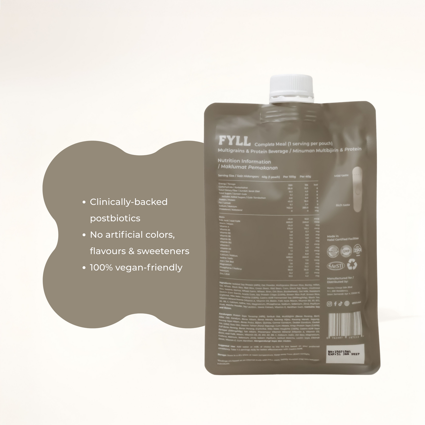 [NOT FOR SALE] FYLL Complete Meal - Houjicha (1 Meal)